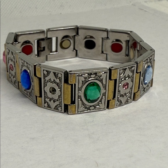 Jewelry - Stainless steel elegant Multicolor Gemstone Bracelet